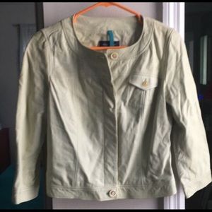 Quality Genuine Italian Leather Pale Green Jacket